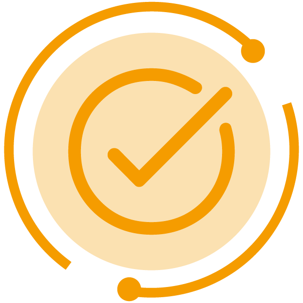 Pictogramme représentant un V orange